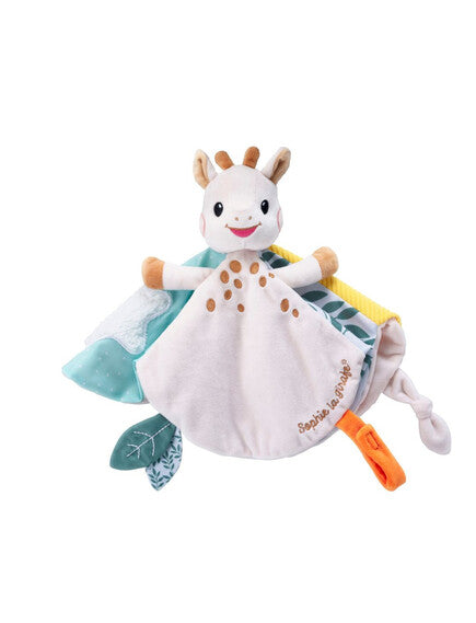 Sophie La Girafe Πανάκι Παρηγοριάς με διαφορετικές υφές και θέση για την πιπίλα