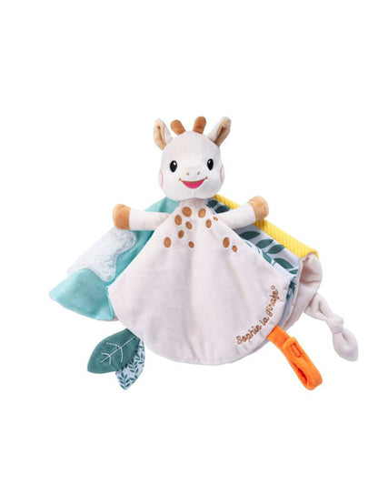Sophie La Girafe Πανάκι Παρηγοριάς με διαφορετικές υφές και θέση για την πιπίλα